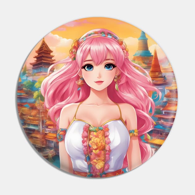 Beautiful pink hair anime princess Pin by animegirlnft