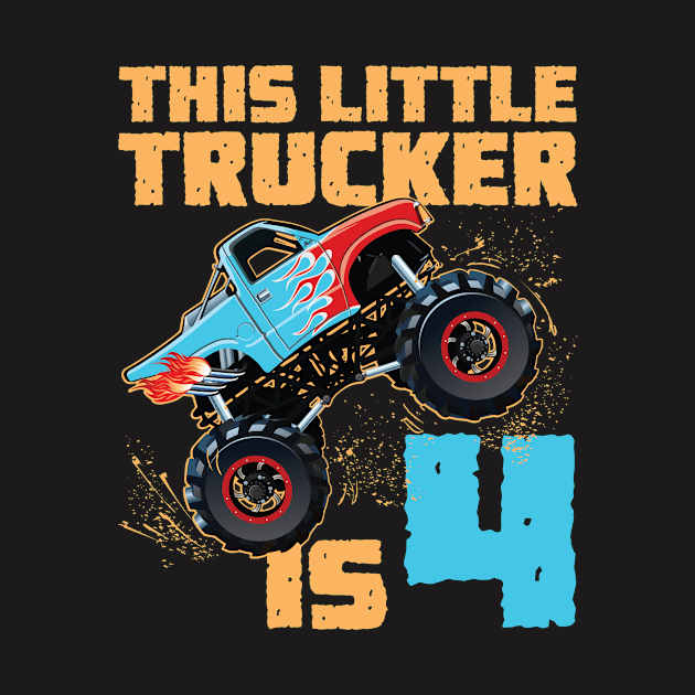 Monster Truck Shirt - 4th Birthday by redbarron