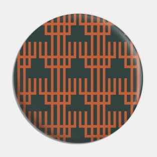 Orange geometric pattern abstract Pin