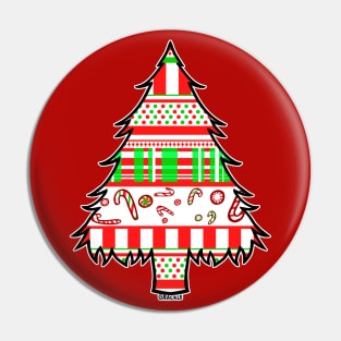 Christmas Busy Stripes Pin