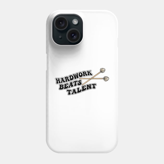 Talented Vibraphonist Playing Vibraphone Mallet Percussion Hardwork Beats Talent Phone Case by Mochabonk