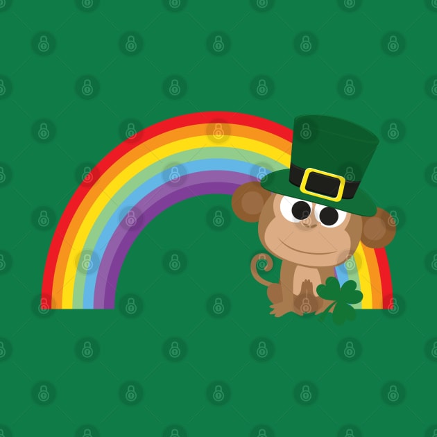 Cute Monkey Leprechaun by Hedgie Designs