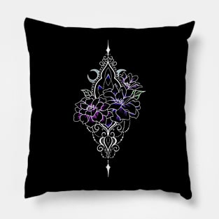 Negative Flowers Pillow