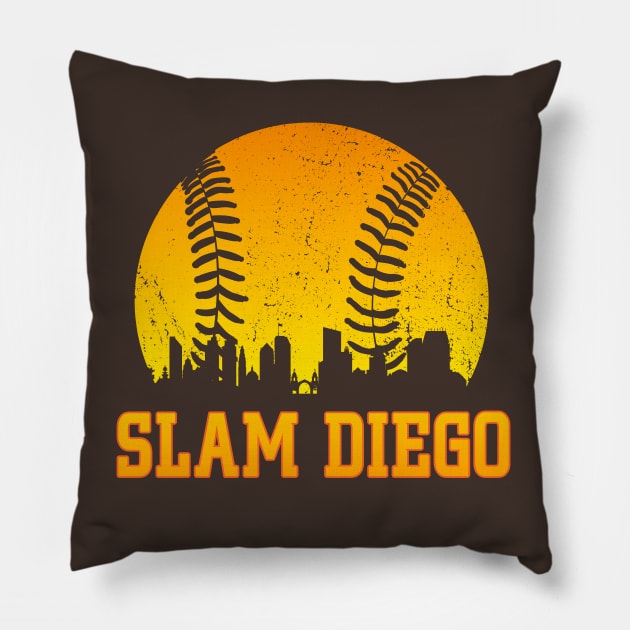 Vintage Slam Diego Pillow by cytoplastmaximume