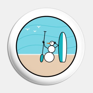 Frosty the Snowman on the Beach Pin