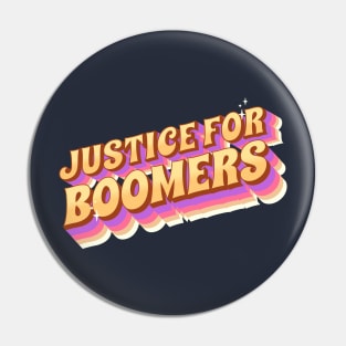 Justice for Boomers Pin