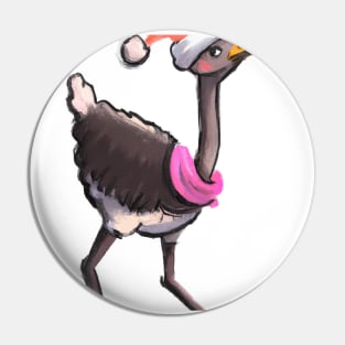 Cute Ostrich Drawing Pin