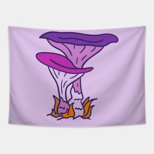 Cute Trippy Purple Mushrooms Tapestry