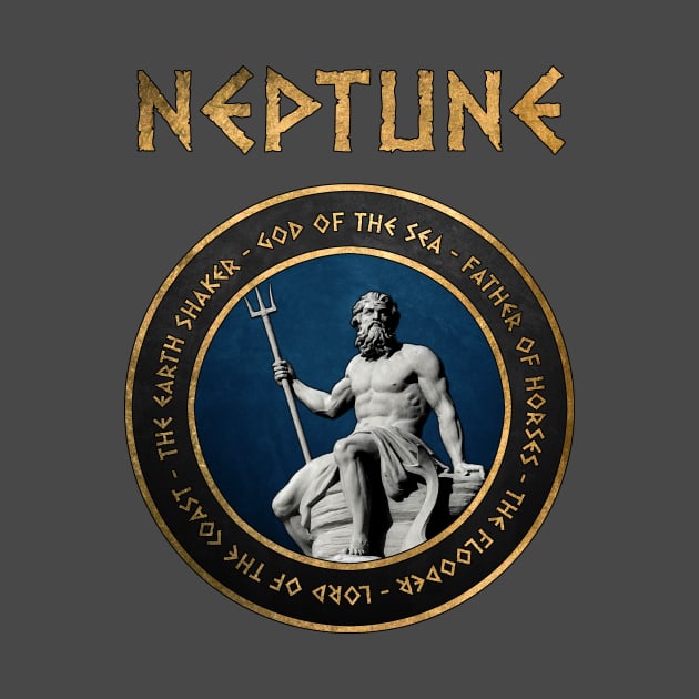 Neptune Ancient Roman Sea God Symbol by AgemaApparel