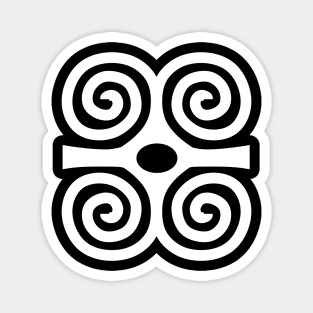 Dwennimmen Adinkra sankofa symbol in white Magnet