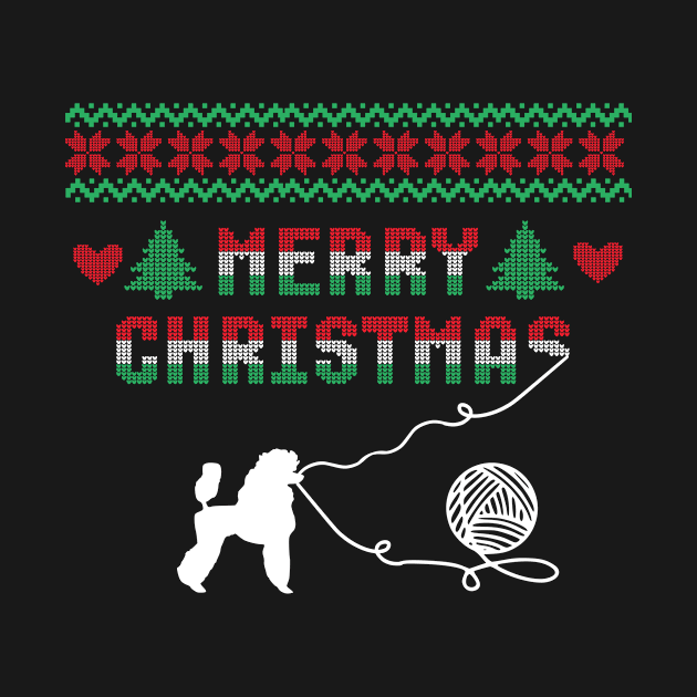 Poodle Stitch Christmas Design by SVGBistro