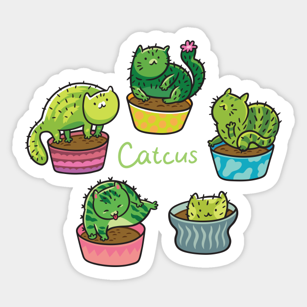 Catcus - Cats - Sticker