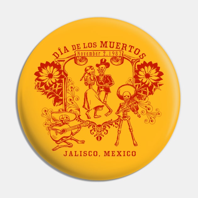 Dia de los Muertos - Day of the Dead Pin by KillerRabbit