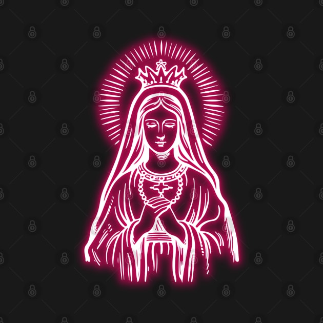 Light Pink Neon Virgin Mary by la chataigne qui vole ⭐⭐⭐⭐⭐