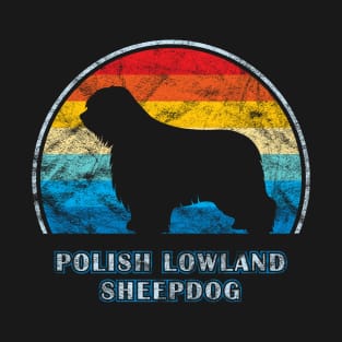 Polish Lowland Sheepdog Vintage Design Dog T-Shirt