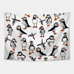 Puffins pattern Tapestry