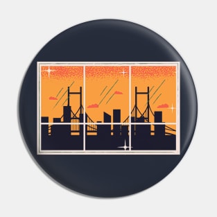 Animated Cityscape New York City NYC Pin