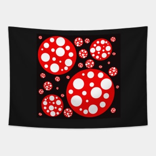 red and white polka dot design Tapestry