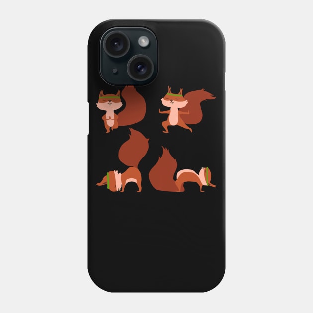 Cute Squirrel Yoga Poses Funny Animal Phone Case by underheaven