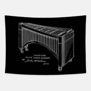 Marimba Vintage Patent Drawing Tapestry