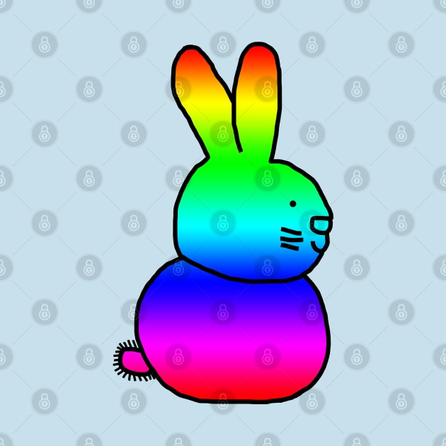 Bright Rainbow Easter Bunny by ellenhenryart