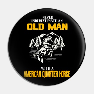 riding old man american quarter horse Pin