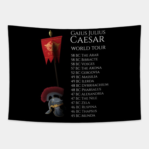 Gaius Julius Caesar World Tour Tapestry by Styr Designs