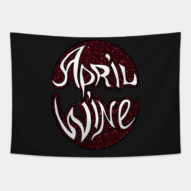 April wine white letters Tapestry by HelenaCooper