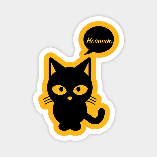 Cat , hooman lover Magnet by Cemil Akbulut