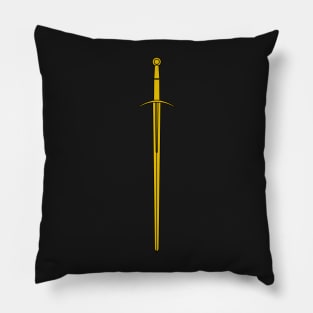 One-and-a-half sword / Bastard sword (gold) Pillow