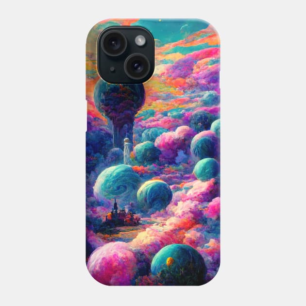 City in the Clouds Phone Case by Minelauvart