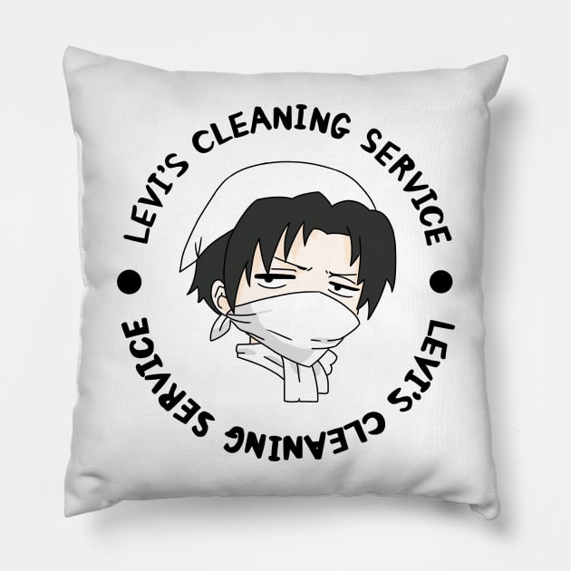 Levi's cleaning service Pillow by Senpaih