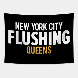 Flushing Queens Logo - A Minimalist Ode to Borough's Vibrant Heart Tapestry