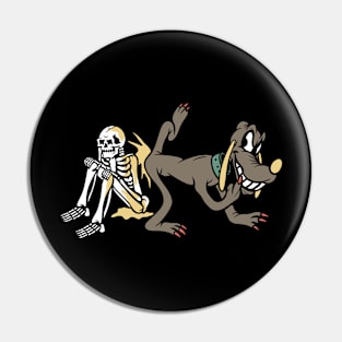 Dog and Skull, Dog and Skeleton Pin