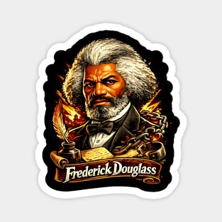 Frederick Douglass Abolitionist Legacy Portrait Illustration Magnet