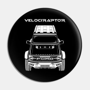 Velociraptor Bronco Pin