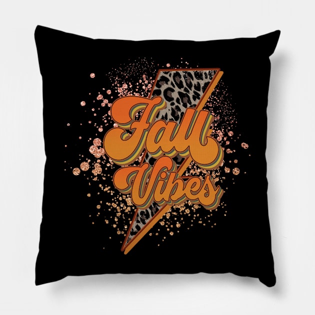 Retro Fall Pillow by DigitalCreativeArt