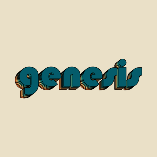 Genesis // Genesis Retro Rainbow Typography Style // 70s T-Shirt