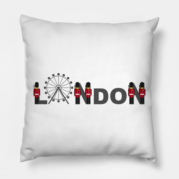 London City England United Kingdom Pillow by Sanu Designs