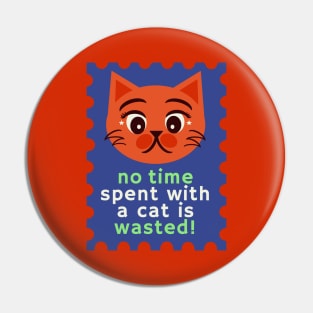 Cute Cat Mail Postal Stamp Pin