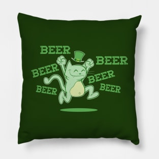 BEER CAT ST. PATS Pillow