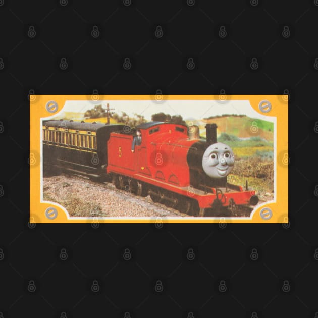 Thomas the Tank Engine Vintage Stamp - James by sleepyhenry