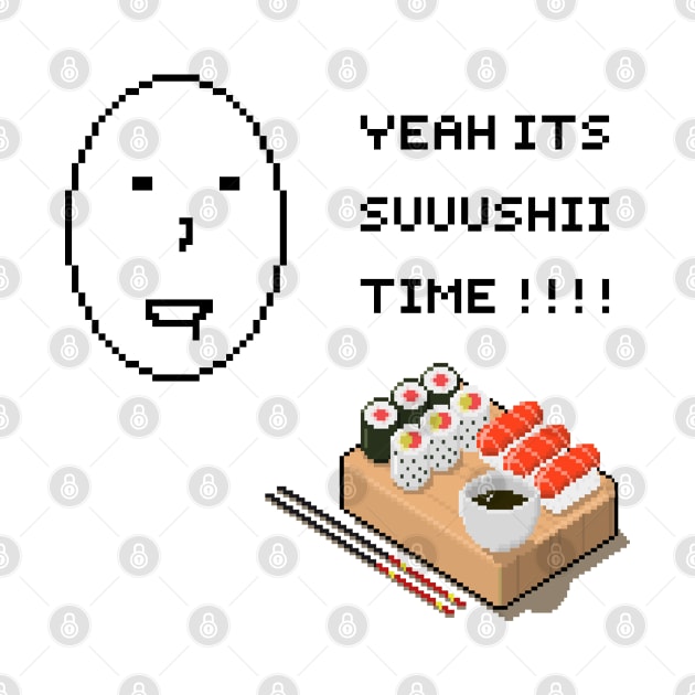 PIXEL ART SUSHI TIME FUNNY by Hohohaxi