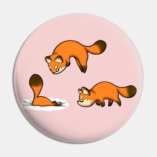 Hunting red fox Pin