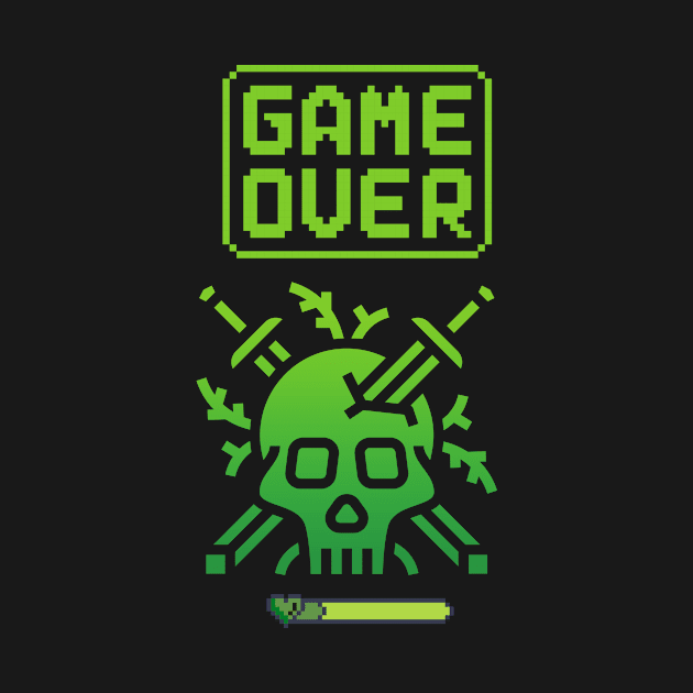 Game over green retro oldschool by Laakiiart