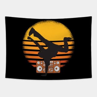 Vintage Breakdance Pose Breakdancing Art For Breakdancer Tapestry