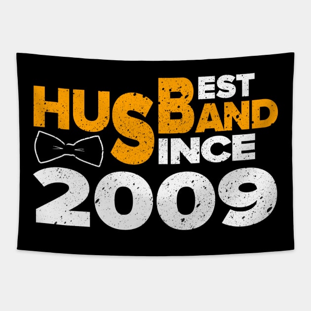 'Best Husband Since 2009' Sweet Wedding Anniversary Gift Tapestry by ourwackyhome