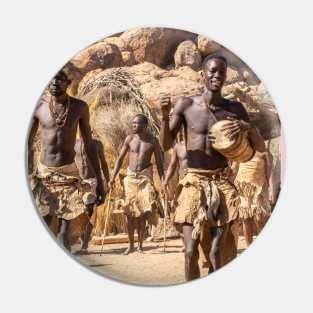 Namibia. Damara Living Museum. Performance. Pin