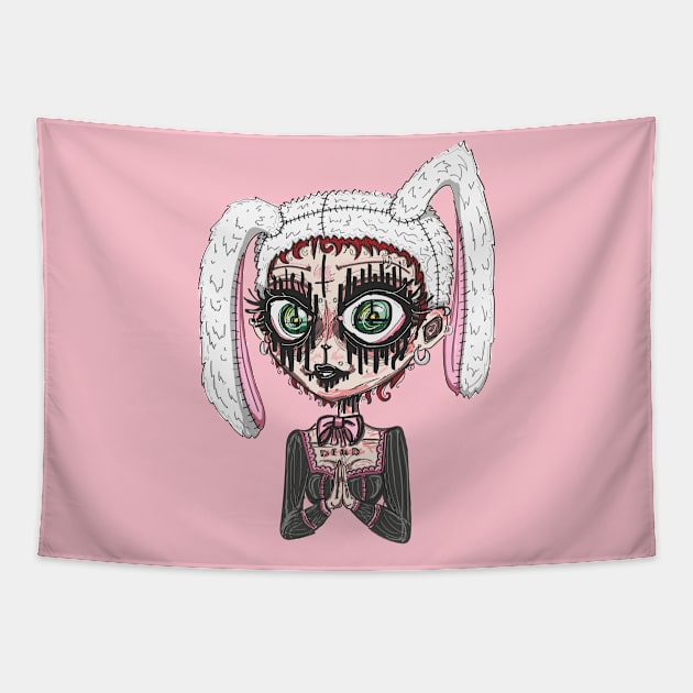 bunny girl Tapestry by Poison Pixie