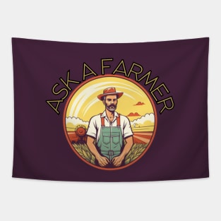 Ask a Farmer, village life, american farm, gift present ideas Tapestry